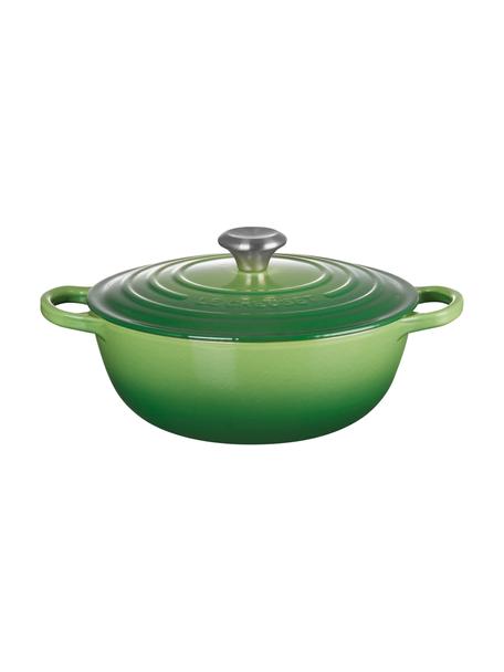 Garnek żeliwny La Marmite Signature Collection, Żelazo emaliowane, Odcienie zielonego, Ø 26 x W 14 cm