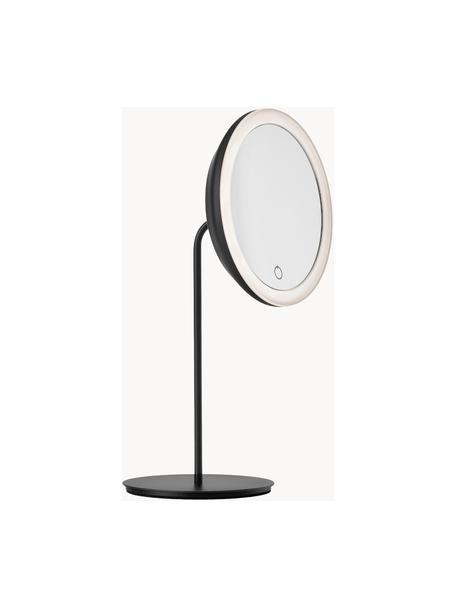 Miroir grossissant de salle de bain avec éclairage à piles Maguna, Noir, larg. 18 x haut. 34 cm