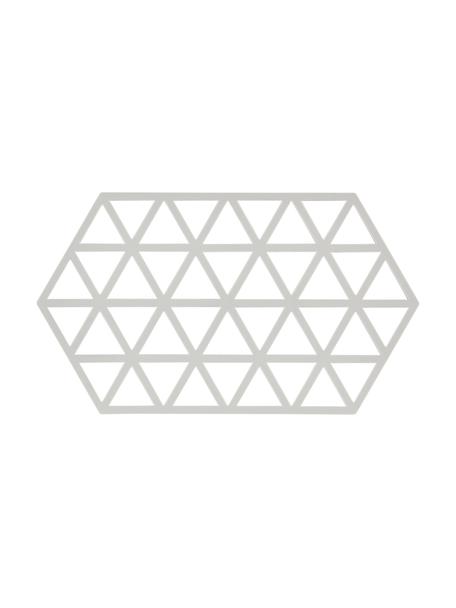 Podstawka pod gorące naczynia z silikonu Triangle, Silikon, Jasny szary, D 24 x S 14 cm
