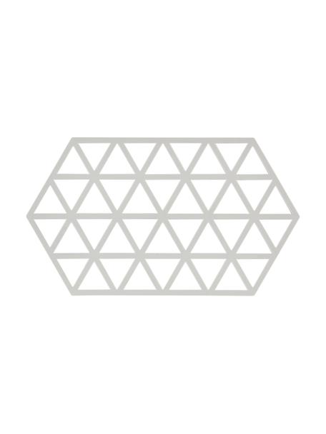 Silikon Topfuntersetzer Triangle in Hellgrau, Silikon, Hellgrau, L 24 x B 14 cm