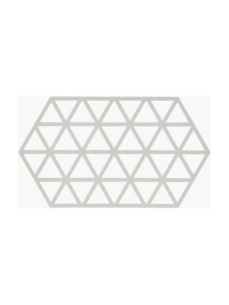 Dessous-de-plat en silicone Triangle, 2 pièces, Silicone, Gris clair, larg. 14 x long. 24 cm