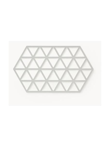 Dessous-de-plat en silicone Triangle, Silicone, Gris clair, larg. 14 x long. 24 cm