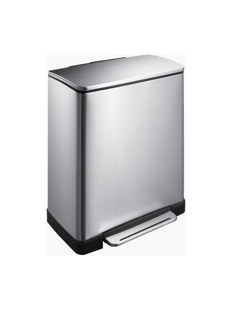 Afvalemmer Recycle E-Cube, 28 L + 18 L, Houder: staal, Zilverkleurig, B 50 x D 35 cm, 28 L + 18 L
