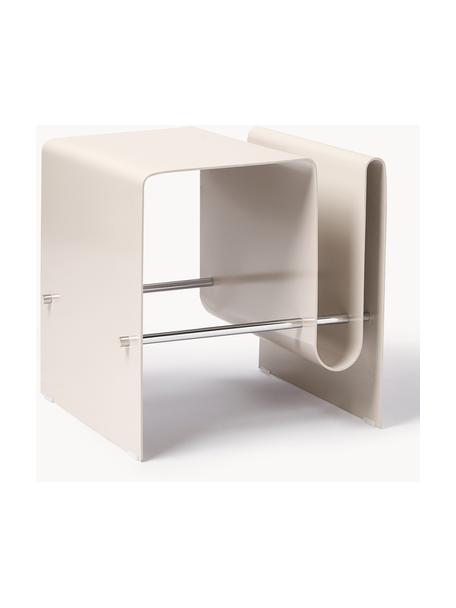 Mesa auxiliar de metal Julia, Metal con pintura en polvo, Beige, An 50 x F 45 cm