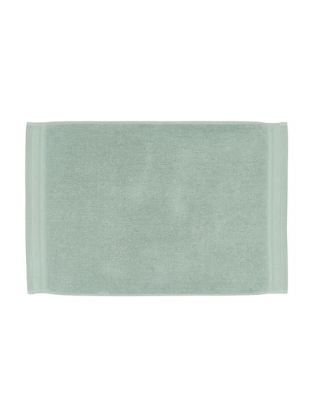 Dywanik łazienkowy z bawełny organicznej Premium, antypoślizgowy, Szałwiowy zielony, S 50 x D 70 cm