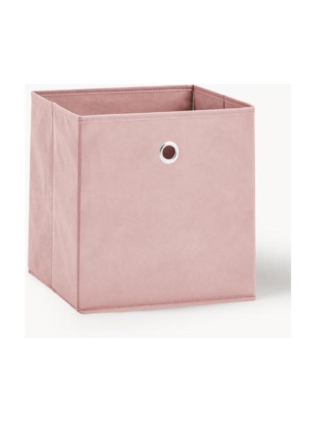 Caja Lisa, Tapizado: tela sin tejer, Estructura: cartón, metal, Rosa claro, An 28 x Al 28 cm