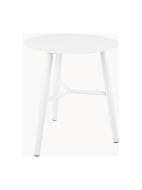 Kulatý zahradní stůl Vannes, Potažený hliník, Bílá, Ø 45 cm