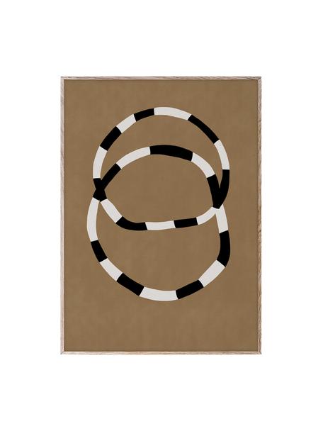 Poster encadré Bracelets, 210 g de papier mat de la marque Hahnemühle, impression numérique avec 10 couleurs résistantes aux UV, Terracotta, blanc cassé, noir, larg. 30 x haut. 40 cm