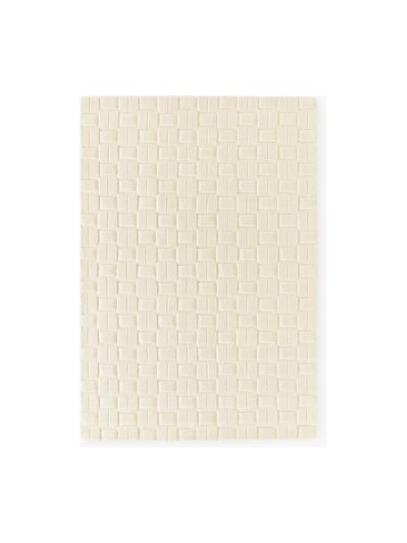 Ręcznie tkany dywan z wełny z wypukłą strukturą Orlando, 100% wełna z certyfikatem RWS

Włókna dywanów wełnianych mogą nieznacznie rozluźniać się w pierwszych tygodniach użytkowania, co ustępuje po pewnym czasie, Kremowobiały, S 160 x D 230 cm (Rozmiar M)