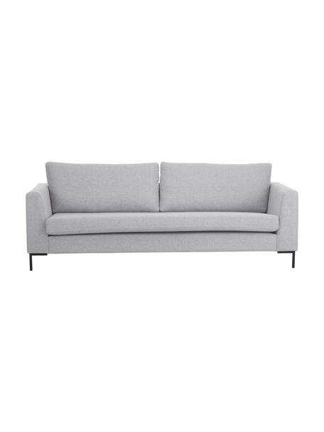 Sofá Luna (3 plazas), Tapizado: 100% poliéster Alta resis, Estructura: madera de haya, Patas: metal galvanizado, Tejido gris claro, An 230 x F 95 cm
