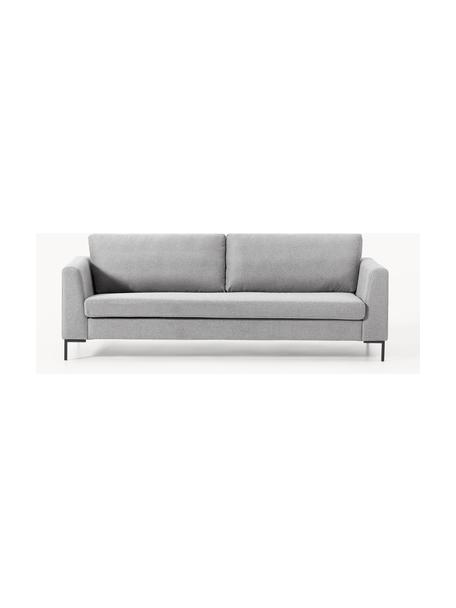 Sofa Luna (3-osobowa), Tapicerka: 100% poliester z certyfik, Stelaż: lite drewno bukowe, sklej, Nogi: metal galwanizowany Mater, Szara tkanina, S 230 x G 95 cm