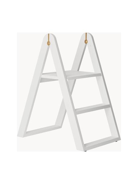 Escalera de madera de fresno Reech, Estructura: madera de fresno pintada, Blanco, An 40 x Al 72 cm