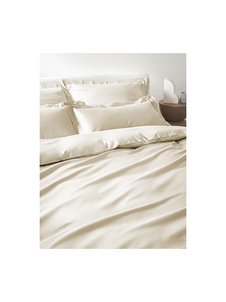 Baumwollsatin-Bettdeckenbezug Premium, Webart: Satin Fadendichte 400 TC,, Hellbeige, B 135 x L 200 cm