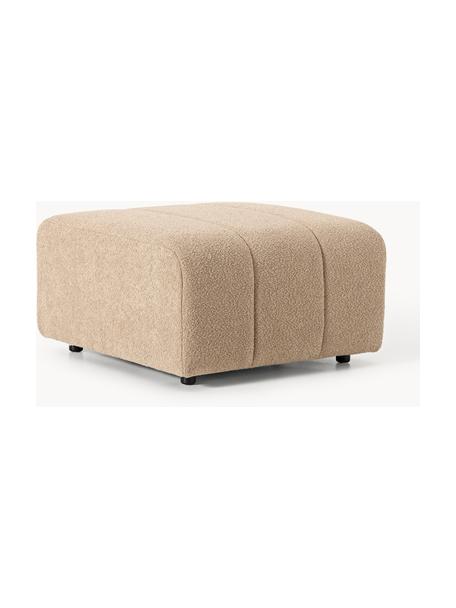 Bouclé-Sofa-Hocker Lena, Bezug: Bouclé (93 % Polyester, 6, Gestell: Buchenholz, Spanplatte, H, Füße: Kunststoff, Bouclé Beige, B 78 x T 75 cm