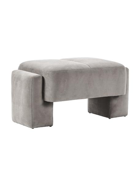 Tabouret de canapé Bobi, Tissu gris foncé, larg. 90 x long. 55 cm