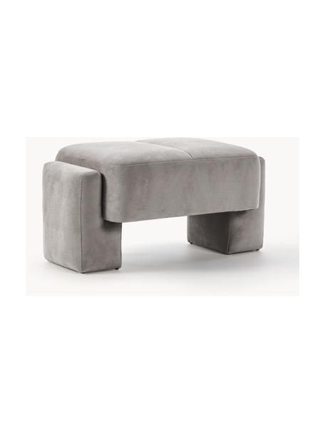 Pouf Bobi, Tissu gris foncé, larg. 90 x long. 55 cm