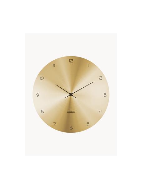 Wanduhr Dome, Metall, beschichtet, Goldfarben, Ø 40 x T 5 cm