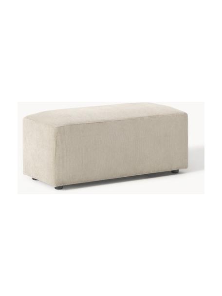 Pouf en velours côtelé Melva, larg. 99 x prof. 42 cm, Velours côtelé beige, larg. 99 x prof. 42 cm