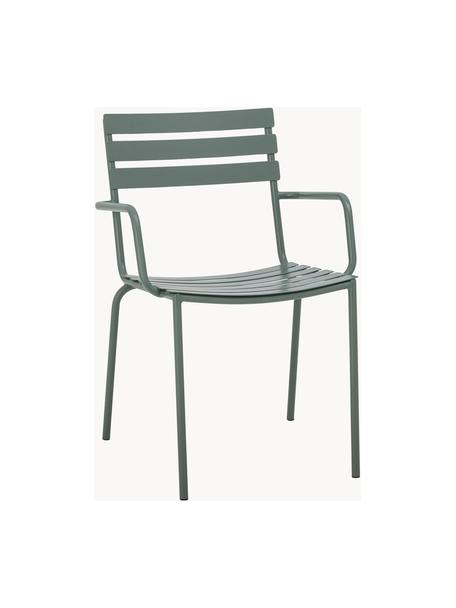 Záhradná stolička s opierkami Monsi, Železo, pozinkované, Šalviovozelená, Š 55 x H 55 cm
