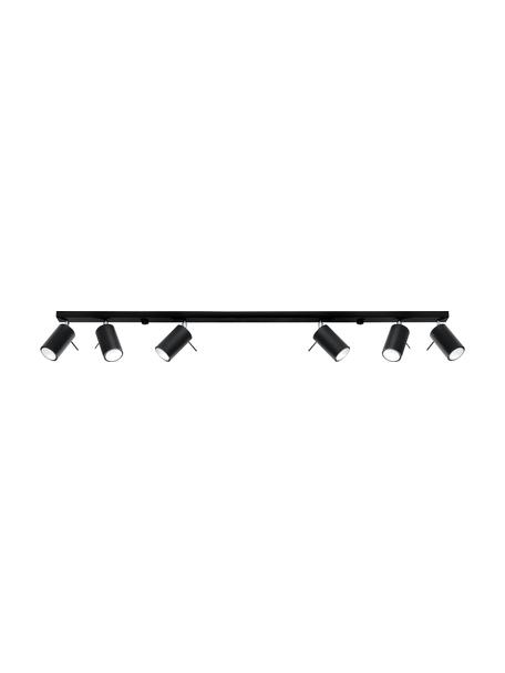 Grand spot plafond Etna, Noir, larg. 117 x haut. 16 cm