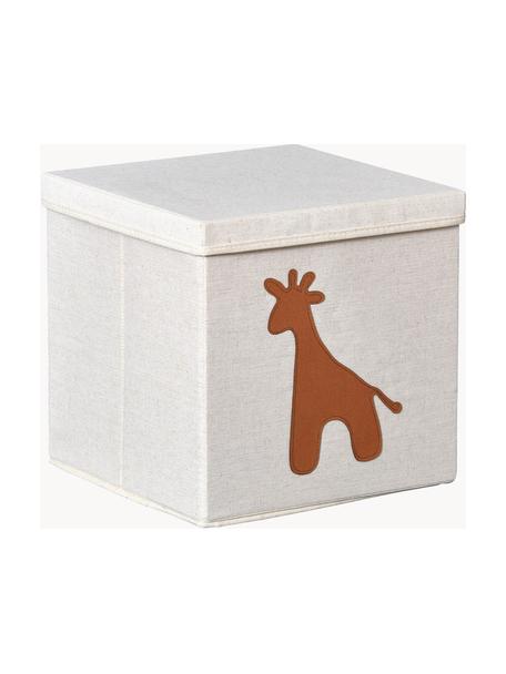 Boîte de rangement Premium, Beige clair, giraffe, larg. 30 x prof. 30 cm