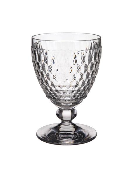 Krištáľový pohár na vodu s reliéfom Boston, 4 ks, Krištáľové sklo, Priehľadná, Ø 10 x V 14 cm, 350 ml