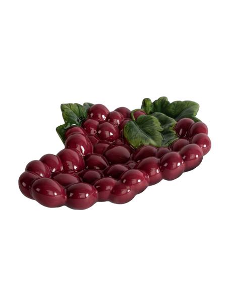 Ručně vyrobený servírovací talíř Grape, Dolomit, Tmavě fialová, D 28 cm, Š 21 cm