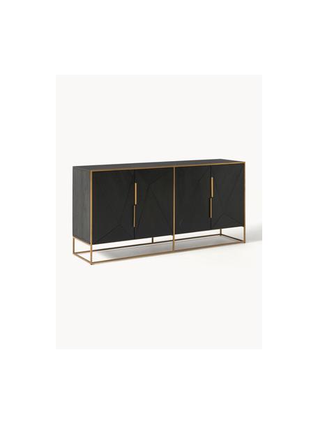 Sideboard Harry aus massivem Mangoholz, Korpus: Massives Mangoholz, lacki, Mangoholz, Goldfarben, B 175 x H 85 cm