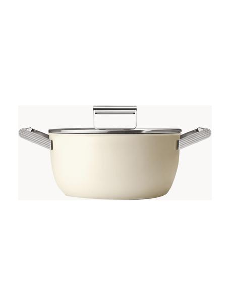 Braadpan 50's Style met deksel en antiaanbaklaag, Deksel: glas en roestvrij stalen , Gebroken wit, Ø 24 cm x H 18 cm, 4,6 L
