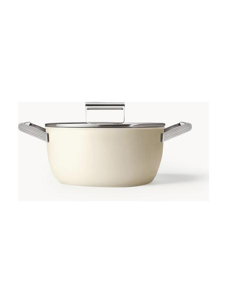 Cocotte avec couvercle et revêtement antiadhésif 50's Style, Blanc cassé, Ø 24 x haut. 18 cm, 4,6 L