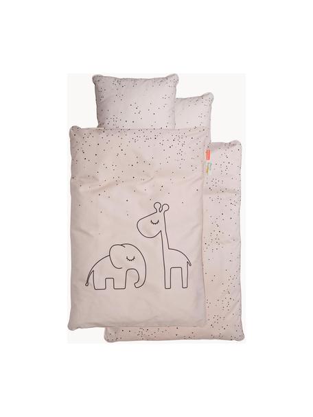 Beddengoed Dreamy Dots, 100% katoen, Oeko-Tex gecertificeerd, Roze, 100 x 140 cm + 1 kussenhoes 40 x 60 cm