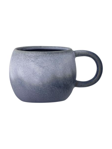 Handgemaakt kopje Elia met reactief glazuur, Keramiek, Blauwtinten, Ø 11 x H 9 cm, 480 ml