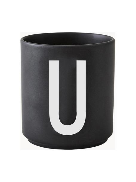 Hrnček J, Fine Bone China (porcelán)
Mäkký porcelán, ktorý sa vyznačuje predovšetkým žiarivým, priehľadným leskom, Čierna, biela, Hrnček U, 250 ml