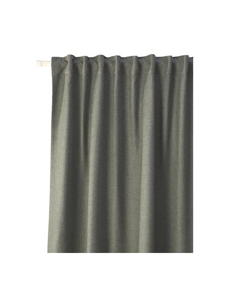 Cortinas oscurecedoras Vorhang, 2 uds., 95% poliéster, 5% nylon, Verde, An 130 x L 260 cm
