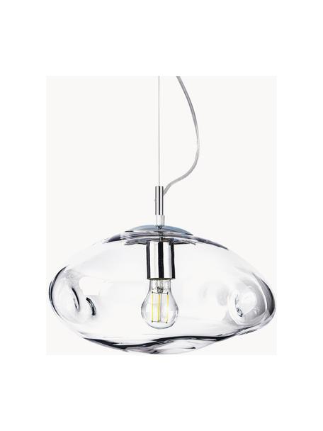Pendelleuchte Amora, Lampenschirm: Glas, Transparent, Silberfarben, Ø 35 x H 20 cm