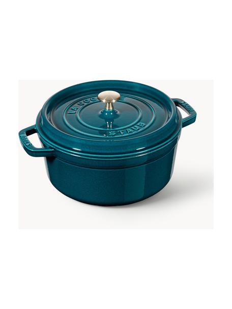 Cocotte ronde en fonte La Cocotte, Fonte, émaillée, Bleu pétrole, haute brillance, Ø 24 x haut. 15 cm, 3,8 L