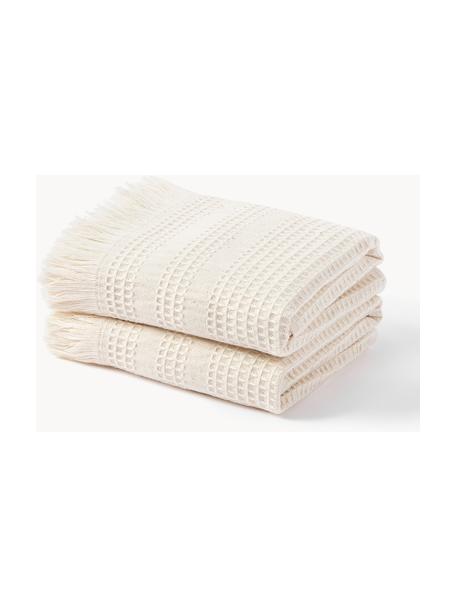 Wafelpiqué handdoek Yara in verschillende formaten, Lichtbeige, XS gastendoekjes, B 30 x L 30 cm, 2 stuks