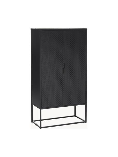 Chiffonnier de metal Neptun, Metal con pintura en polvo, Negro, An 80 x Al 150 cm