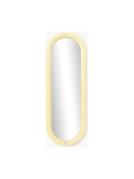 Oválne zrkadlo Mael, Svetložltá, Š 50 x V 140 cm
