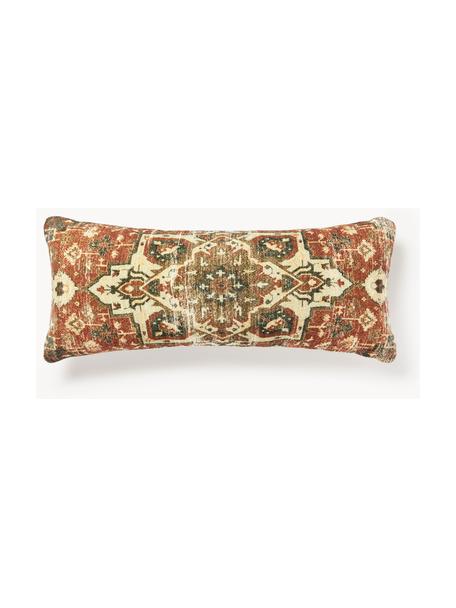 Housse de coussin 30x70 orientale en jute Nario, Rouge rouille, multicolore, larg. 30 x long. 70 cm