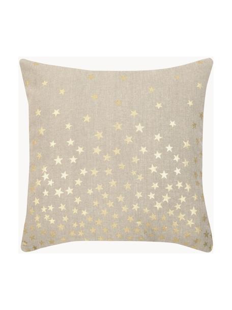 Housse de coussin 45x45 Kiley, Coton, Beige, couleur dorée, larg. 45 x long. 45 cm