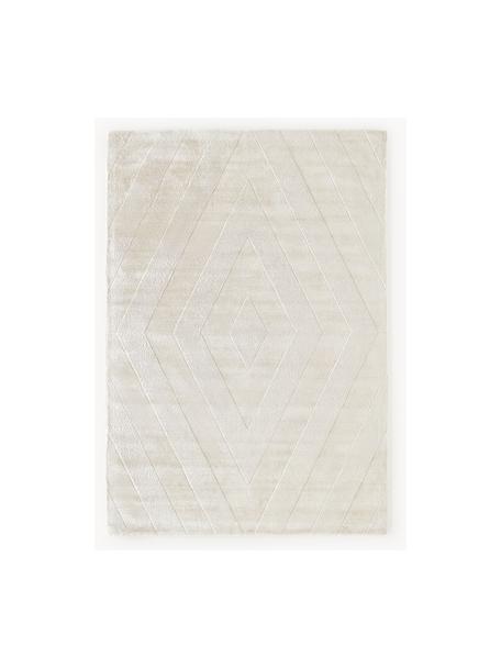 Tappeto in viscosa tessuto a mano Alice, 100% viscosa, Bianco crema, Larg. 160 x Lung. 230 cm (taglia M)