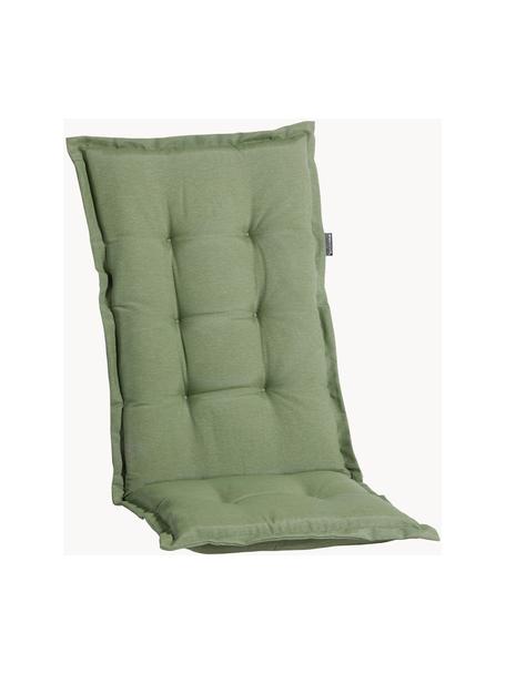 Jednobarevná podložka na křeslo s vysokým opěradlem Panama, 50 % bavlna, 45 % polyester, 5 % jiná vlákna, Šalvějově zelená, Š 50 cm, D 123 cm