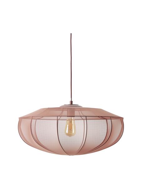 Lampa wisząca z siateczki Beau, Stelaż: metal malowany proszkowo, Rdzawoczerwony, Ø 60 x W 29 cm