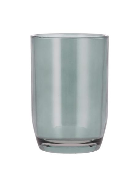 Tandenborstelbeker Vintage van glas, Glas, Lichtblauw, transparant, Ø 8 x H 11 cm