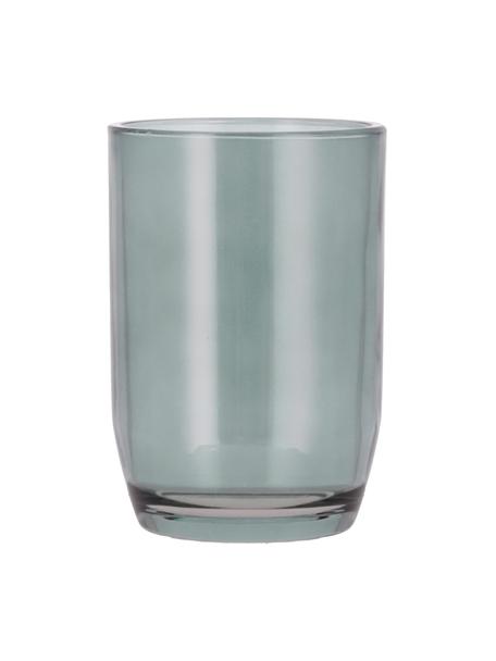 Zahnputzbecher Vintage aus Glas, Glas, Blaugrau, Ø 8 x H 11 cm