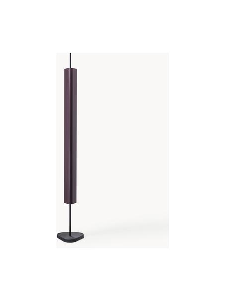 Lampa podłogowa LED z funkcją przyciemniania Emi, Aluminium powlekane, Bordowy, czarny, W 170 cm