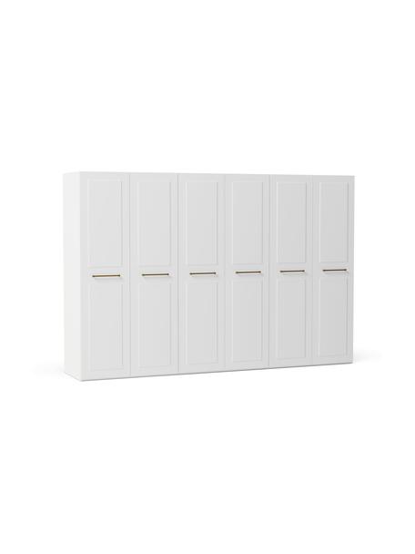 Modulární skříň s otočnými dveřmi Charlotte, šířka 300 cm, více variant, Dřevo, lakováno bílou barvou, Interiér Basic, výška 200 cm