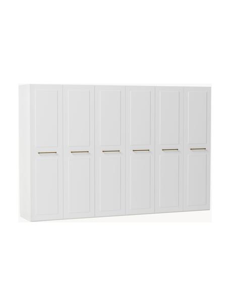 Armario modular Charlotte, 6 puertas (300 cm), diferentes variantes, Estructura: tablero aglomerado revest, Blanco, Interior Basic (An 300 x Al 200 cm)