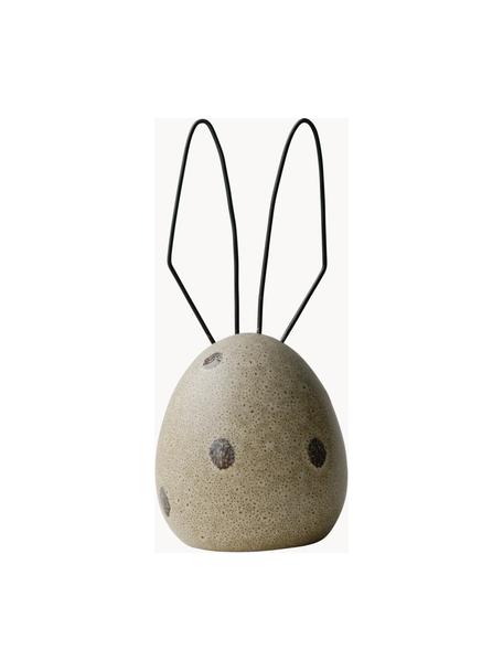 Dekoracja Hare, Korpus: ceramika, Greige, matowy, nakrapiany, Ø 8 x W 18 cm